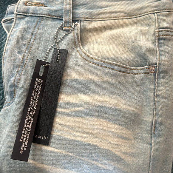 Amiri NEW with tag men’s size 30, pink bandana patchwork jeans. - Picture 7 of 8